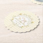 Silly Goose Gender neutral Yellow Baby Shower Kartonnen Onderzetters (Gekanteld)