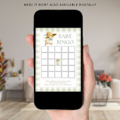 Silly Goose Gingham Bingo Baby Shower Game Card Kaart