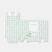 Silly Goose Gingham Gender Neutral Baby Shower Bedankdoosjes (Uitgevouwen)