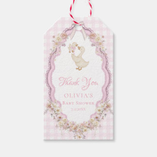 Silly Goose Gingham Girl  Baby Shower Thank You Cadeaulabel