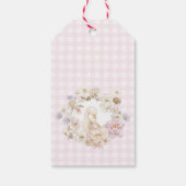 Silly Goose Gingham Girl  Baby Shower Thank You Cadeaulabel (Achterkant)