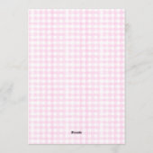 Silly Goose Gingham Plaid Western Girl Baby Shower Kaart (Achterkant)