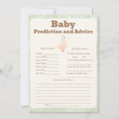 Silly Goose Green Baby Predictions & Advice Card Kaart (Voorkant)