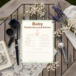 Silly Goose Green Baby Predictions & Advice Card Kaart