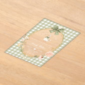 Silly Goose Green Gingham Baby Shower Acryl Uitnodigingen (Laagn)