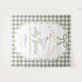 Silly Goose Green Gingham Baby Shower Backdrop Wandkleed (Voorkant (horizontaal))