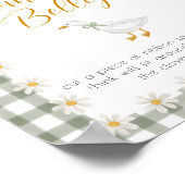 Silly Goose Green Gingham Baby Shower Game  Poster (Hoek)