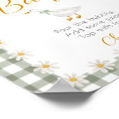 Silly Goose Green Gingham Mimosa Bar Baby Shower  Poster (Hoek)
