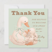 Silly Goose Green Labor  Delivery NICU Hospital    Bedankkaart (Voorkant)