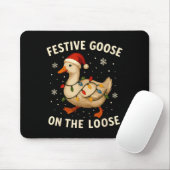 Silly Goose Holiday Christmas Festive Goose On The Muismat (Met muis)