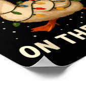 Silly Goose Holiday Christmas Festive Goose On The Poster (Hoek)