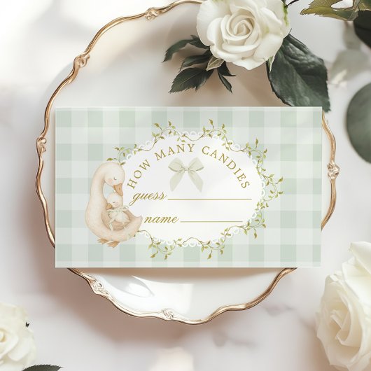 Silly Goose How many Candies Guessing game Sage Informatiekaartje