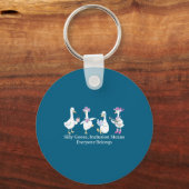 Silly Goose Inclusion Means Everyone Belongs Funny Sleutelhanger (Voorkant)