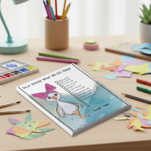 Silly Goose Kids Custom Daily Routine Checklist Notitieblok