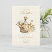 Silly Goose Lemon Baby Shower Kaart (Staand voorkant)