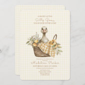 Silly Goose Lemon Baby Shower Kaart (Voorkant / Achterkant)