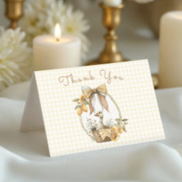 Silly Goose Lemon Watercolor Baby Shower Bedankkaart