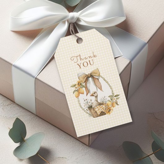 Silly Goose Lemon Watercolor Baby Shower Thank You Cadeaulabel
