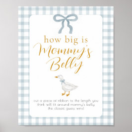Silly Goose Mommys Belly Baby Shower Game Sign Poster