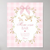 Silly Goose Momosa bar Pink Gingham Poster (Voorkant)