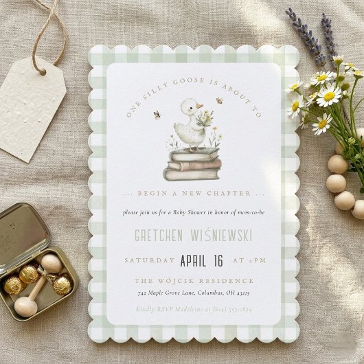 Silly Goose New Chapter Spring Baby Shower  Kaart