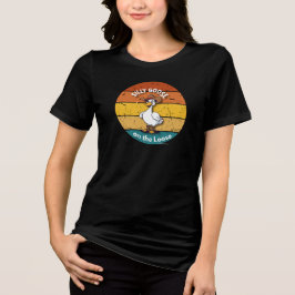 Silly Goose on the Loose – Cowboy Goose Funny West Tri-Blend Shirt