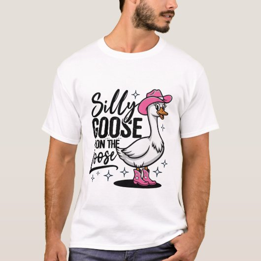 Silly Goose on The Loose Funny Goose T-shirt (Voorkant)