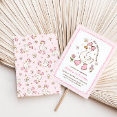 Silly Goose on the Loose Pink Bow Floral Kaart