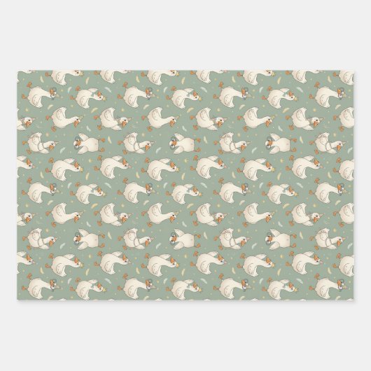 Silly Goose Party Parade Funny Birthday Inpakpapier Vel (Voorkant)