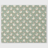 Silly Goose Party Parade – Funny Duck Patter Cadeaupapier (Vlak)