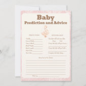 Silly Goose Pink Baby Predictions & Advice Card Kaart (Voorkant)