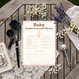 Silly Goose Pink Baby Predictions & Advice Card Kaart