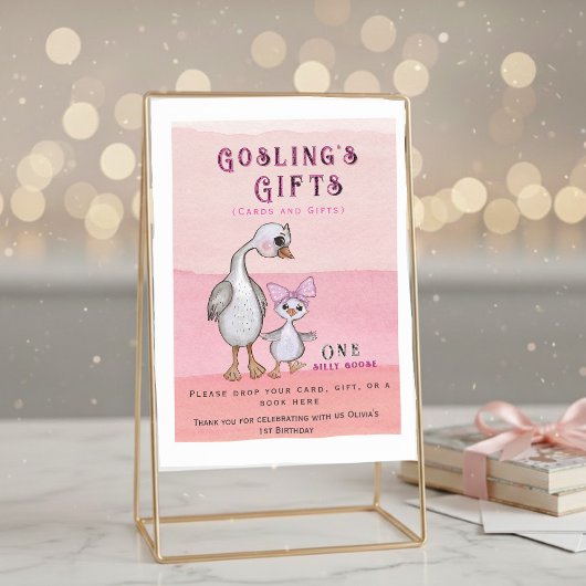 Silly Goose & Pink Bow I Cards and Gifts Kaart