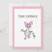 Silly Goose & Pink Bow | Tijdcapsule Station Bord Kaart (Achterkant)