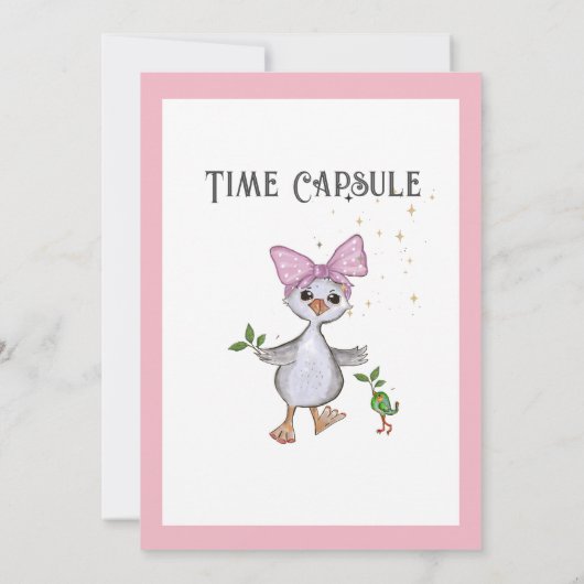 Silly Goose & Pink Bow | Time Capsule Station Sign Kaart (Achterkant)