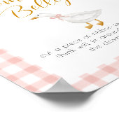 Silly Goose Pink Gingham Belly Measure Game Sign Poster (Hoek)