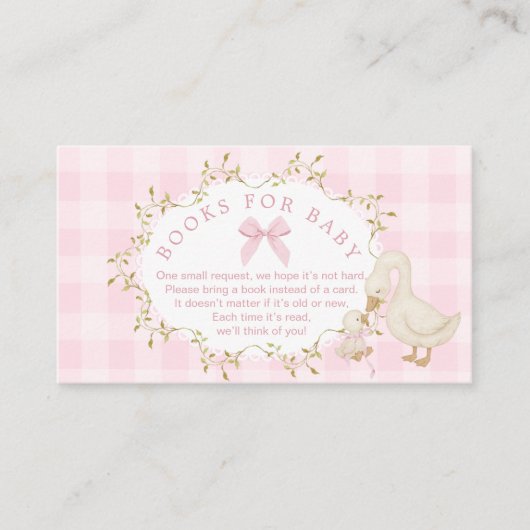 Silly Goose Pink Gingham Books for baby Informatiekaartje (Voorkant)