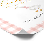 Silly Goose Pink Gingham Guess How Many Game Poster (Hoek)