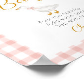 Silly Goose Pink Gingham Mimosa Station Sign Poster (Hoek)