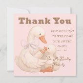 Silly Goose Pink Labor  Delivery NICU Hospital    Bedankkaart (Voorkant)