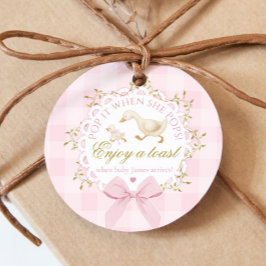 Silly Goose Pop it when she Pops Pink Whimsical Bedankjes Labels