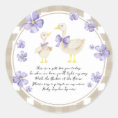 Silly Goose Pray Candle Ronde Sticker (Voorkant)