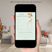 Silly Goose Predictions Baby Shower Game Card Kaart