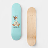 Silly Goose, Quirky, Funny Cartoon Goose Persoonlijk Skateboard (Voorkant)