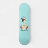 Silly Goose, Quirky, Funny Cartoon Goose Persoonlijk Skateboard (Voorkant)