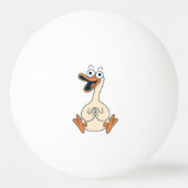 Silly Goose, Quirky, Funny Cartoon Goose Pingpongbal (Voorkant)