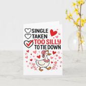 Silly Goose Romantic Status Funny Love Life Dating Kaart (Gele Bloem)