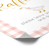 Silly Goose Roze Gingham Luier Raffle Poster (Hoek)