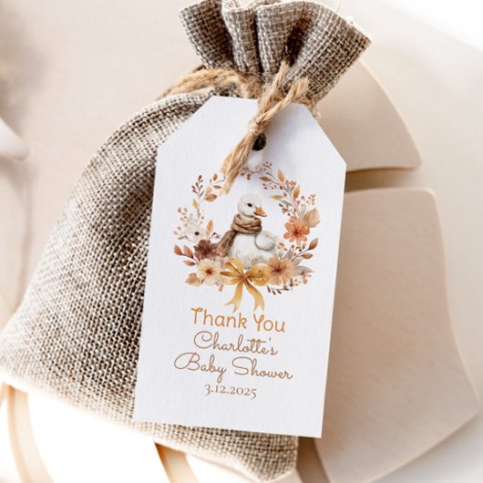 Silly Goose Rustic Fall Baby shower Thank you Cadeaulabel