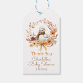 Silly Goose Rustic Fall Baby shower Thank you Cadeaulabel (Voorkant)